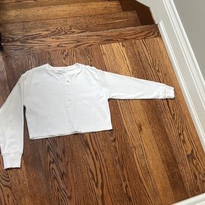 Wilfred free long sleeve crop top, size XS